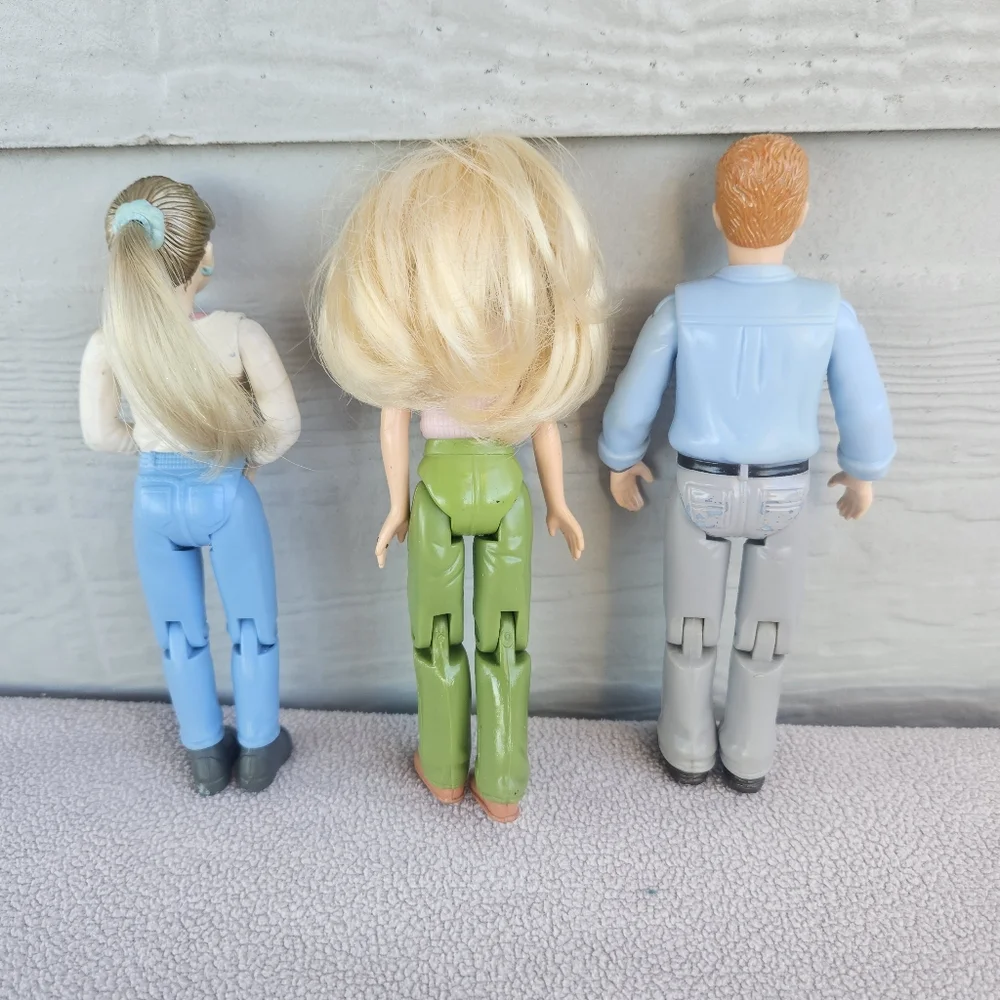 Fisher Price Loving Family Doll House Figure Lot Dad Mom Girl Blonde 2000 2006